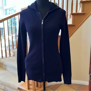 Vintage Purple Cyrus Zip Front Rayon Blend Sweater With Hood Size Large